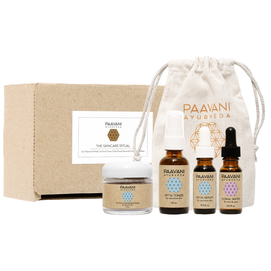 Pitta Skincare Ritual | Travel Size Ayurvedic Set for Sensitive Skin-1