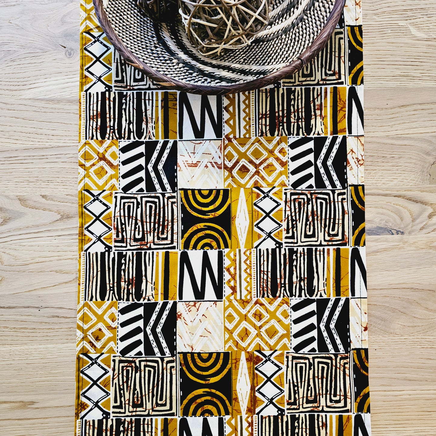 Table Runner 160x35cm | 180x35 | 200x35cm | 100% Cotton African Print Fabric-2