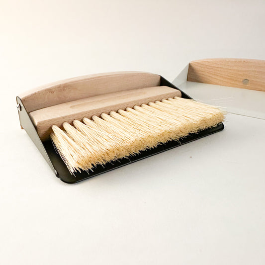 Magnetic Hand Broom & Dustpan Set with Natural Sisal Bristles-1