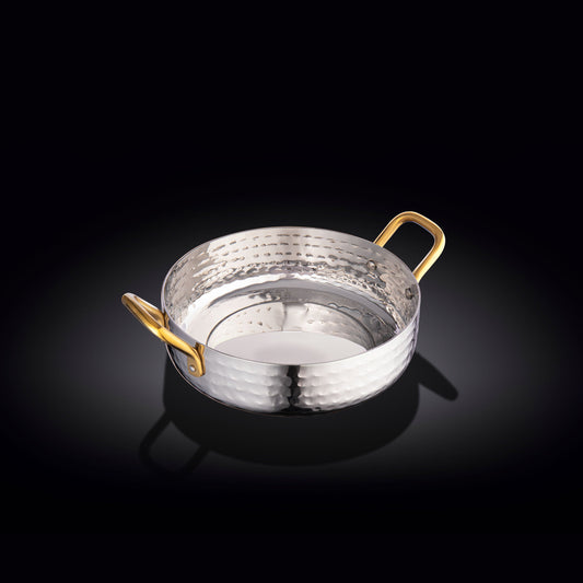 Wilmax Round Fry Pan With 2 Side Gold Handles 5.5" X 1.5" | 14 X 3.8 Cm SKU: Wl‑554102/S-0