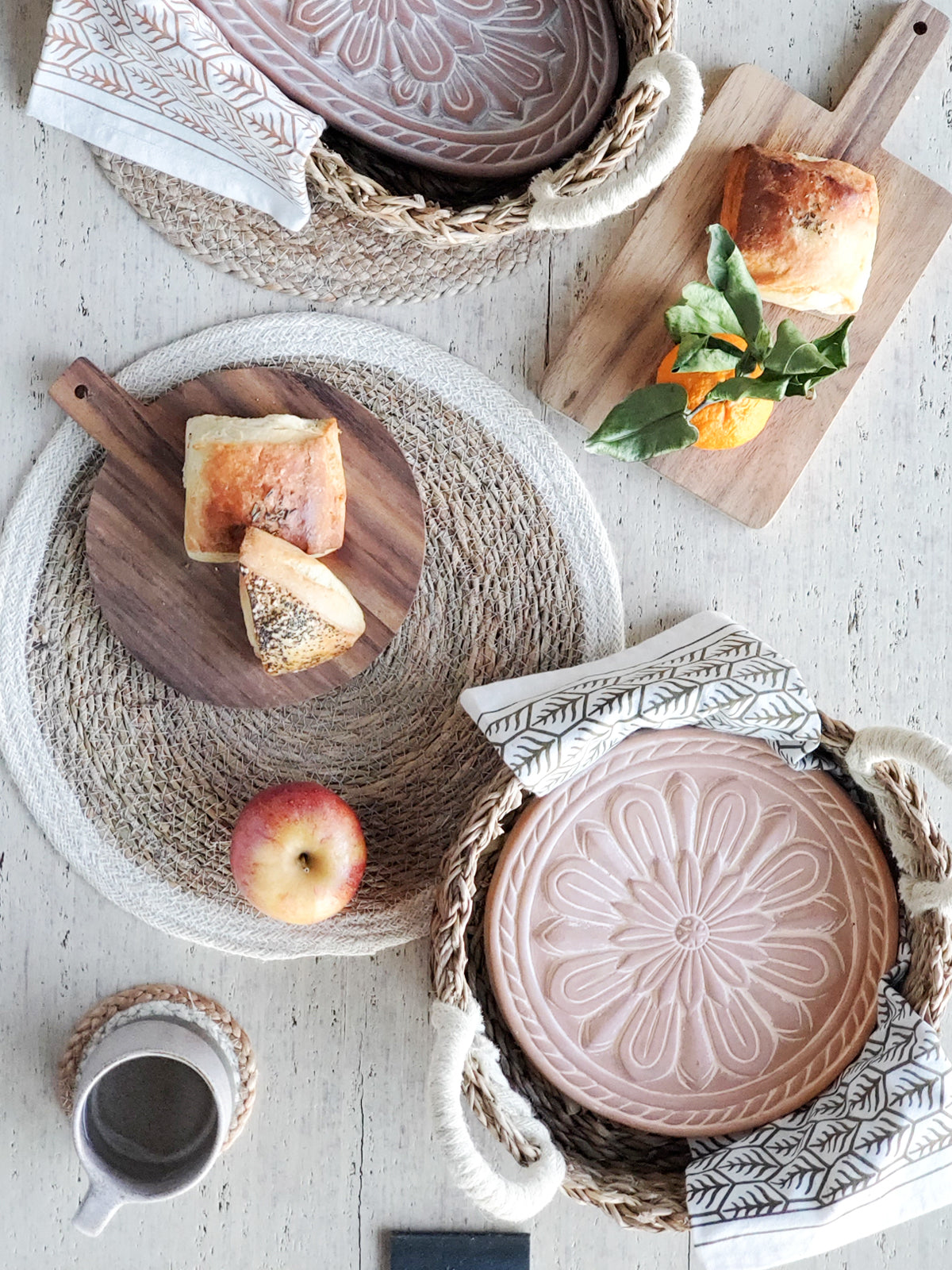 Bread Warmer & Basket - Vintage Flower-4