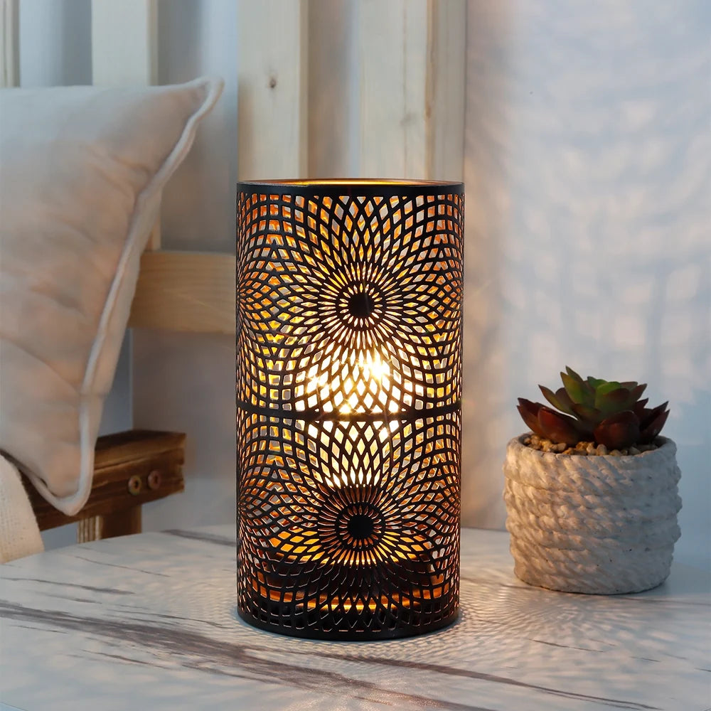 Set of 2 Black Table Metal lamps-4