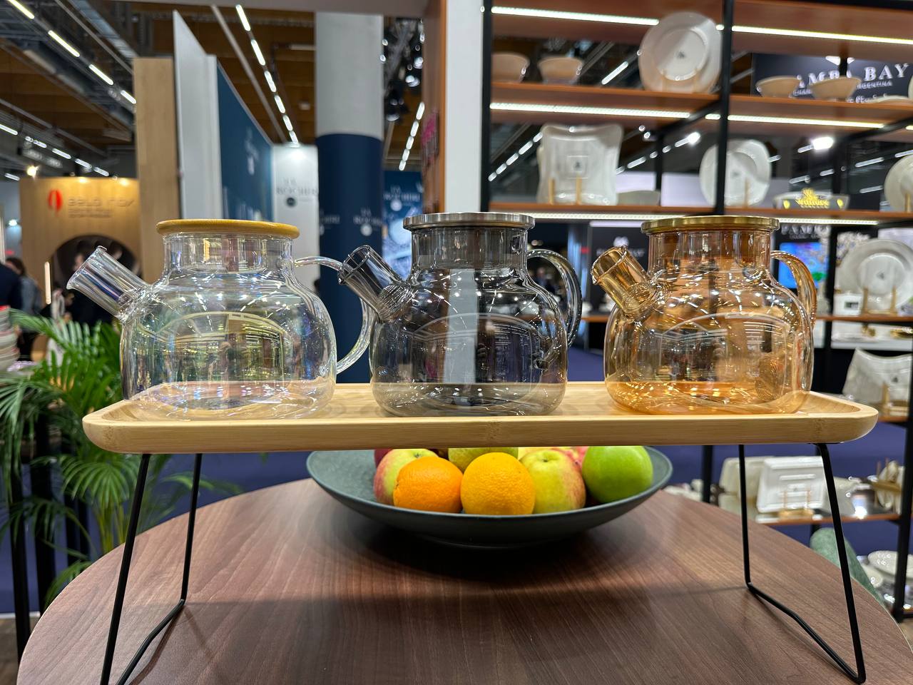 Smoky Grey Thermo Glass Teapot 54 Fl Oz | High temperature and shock resistant-4