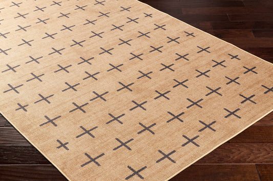 Haimi Black Washable Jutely Rug - Clearance-1