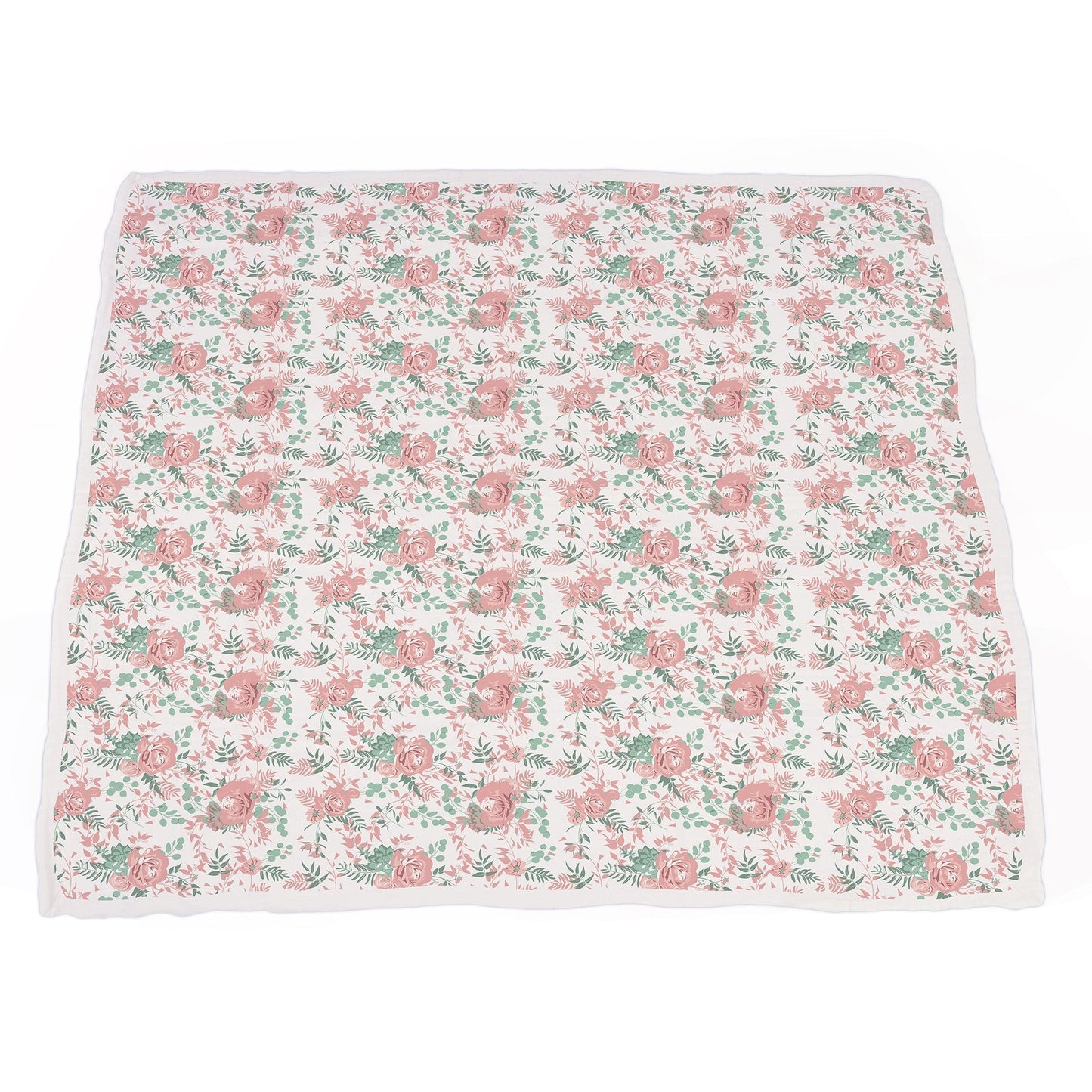 Desert Rose & Jade Polka Dot Cotton Muslin Blanket-4