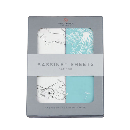 Corgi and Dandelion Seeds Bamboo Changing Pad Cover/Bassinet Sheets-1