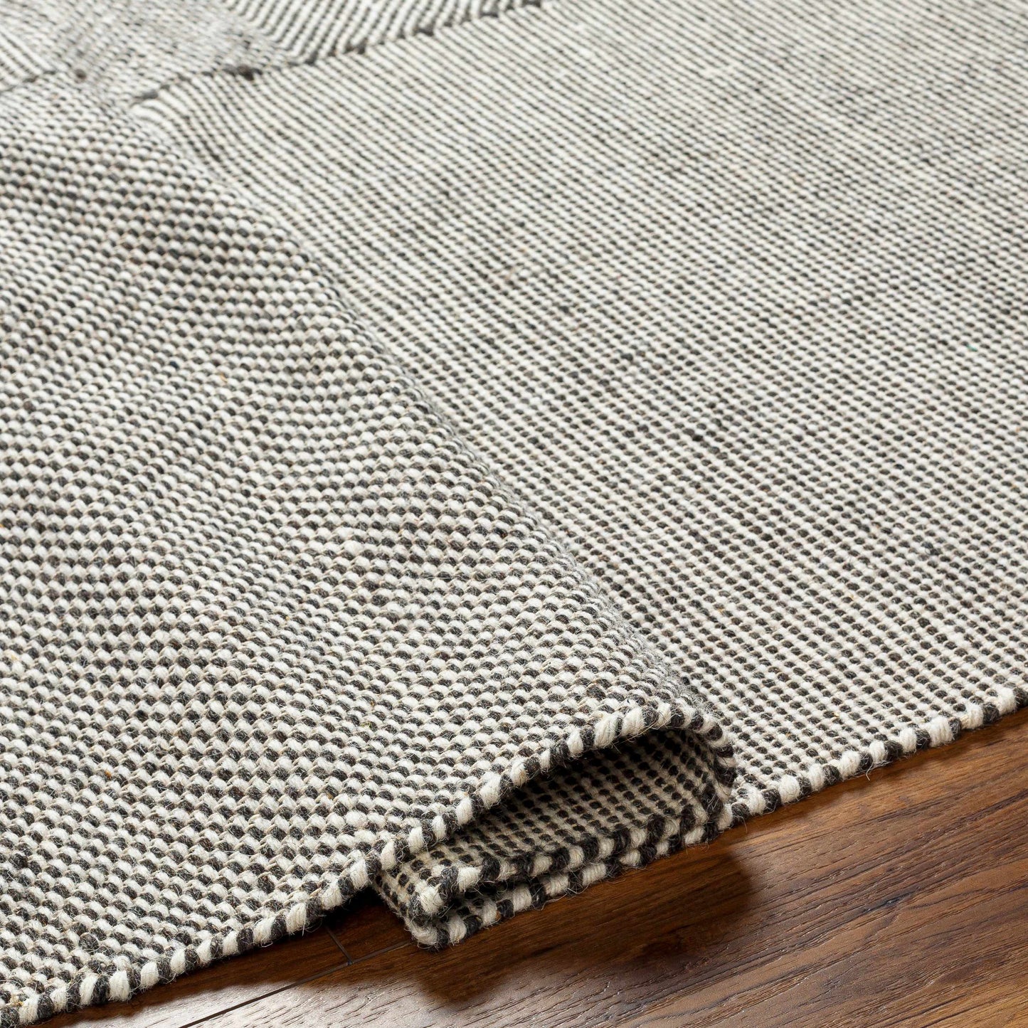 Abhay Gray Wool Area Rug - Clearance-4