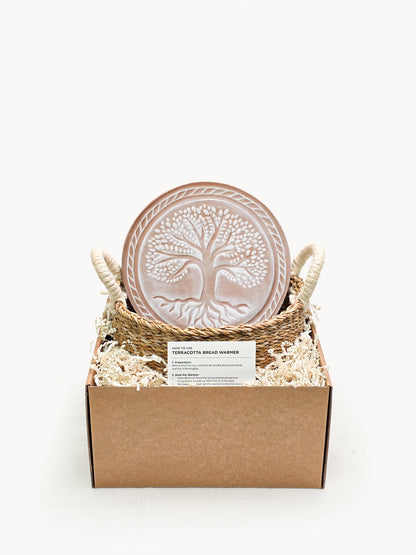 Bread Warmer & Basket - Tree of Life Round-0