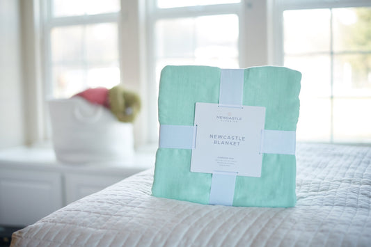 Seafoam Green Oversized King Luxury Bamboo Bed Blanket-1
