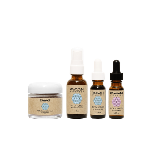 Pitta Skincare Ritual | Travel Size Ayurvedic Set for Sensitive Skin-0