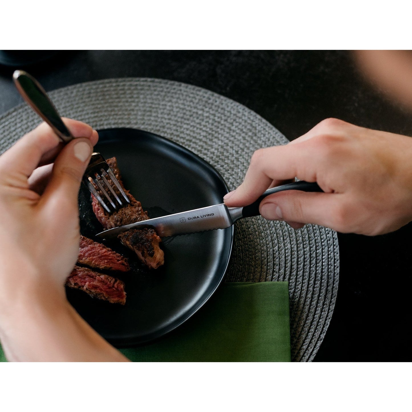 Elite Set of 8 Steak Knives - Black-3