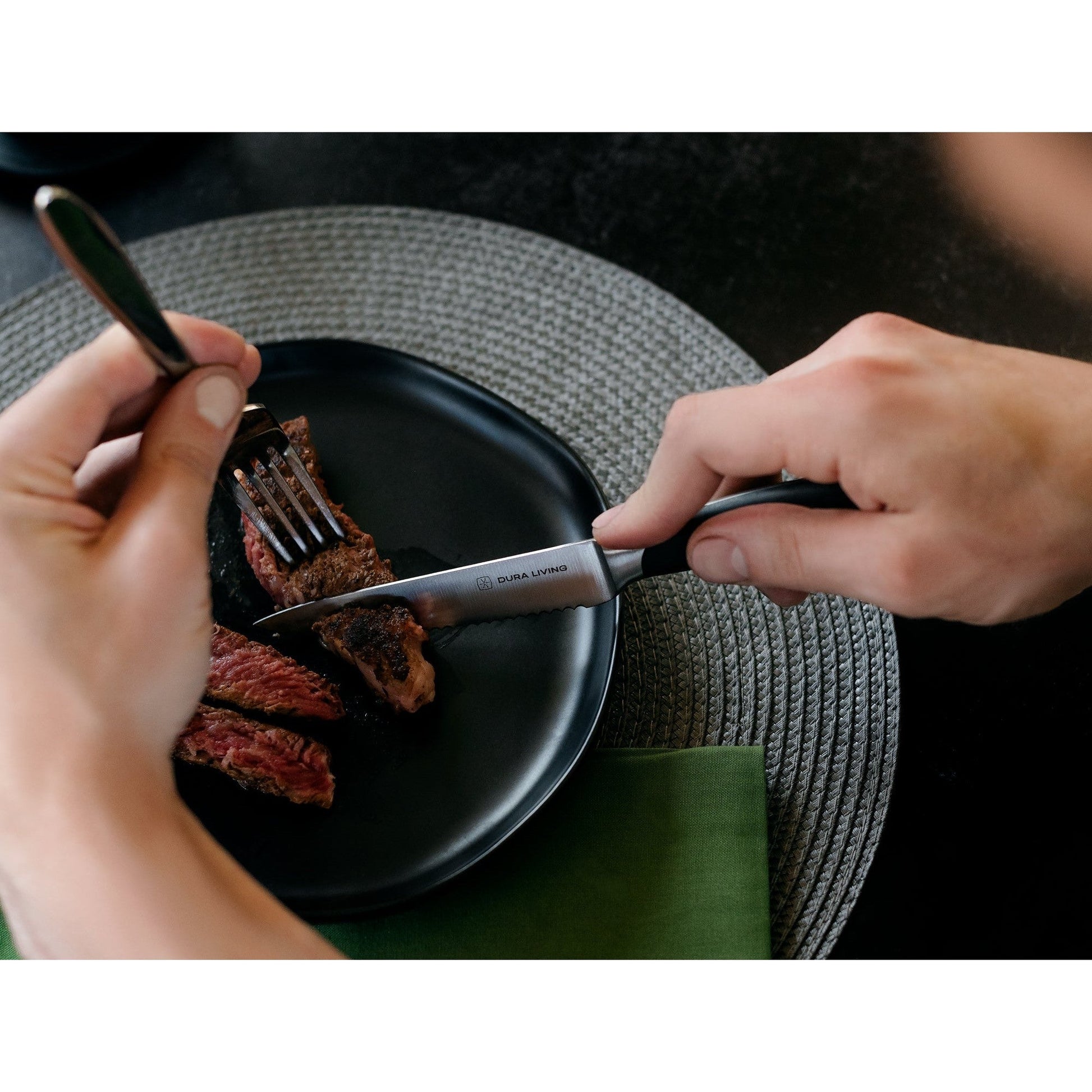 Elite Set of 8 Steak Knives - Black-3