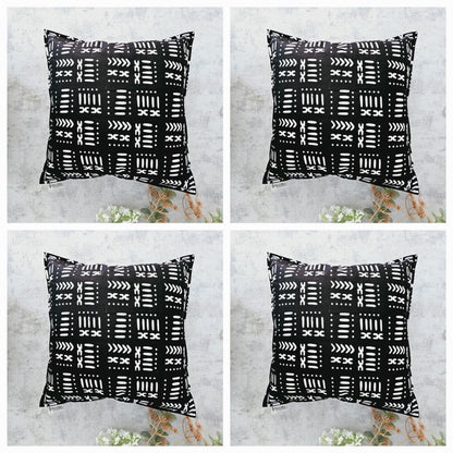 Set of 2 | 4 Cushion Covers |40x40cm | 100% Cotton Wax Ankara Fabric-0