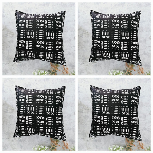 Set of 2 | 4 Cushion Covers |40x40cm | 100% Cotton Wax Ankara Fabric-0