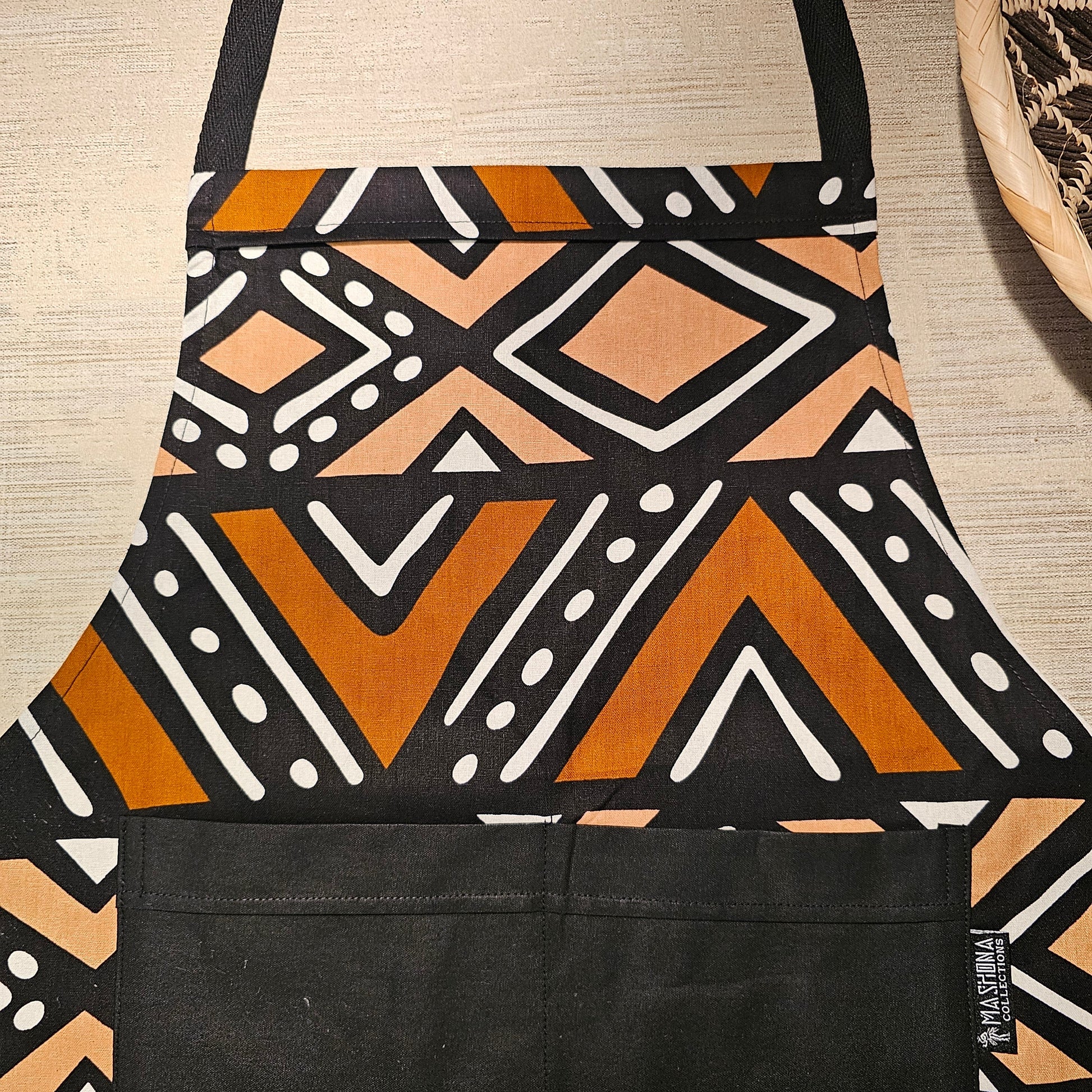 Apron and Matching Oven Gloves Set | 100% Cotton African Print Fabric-2