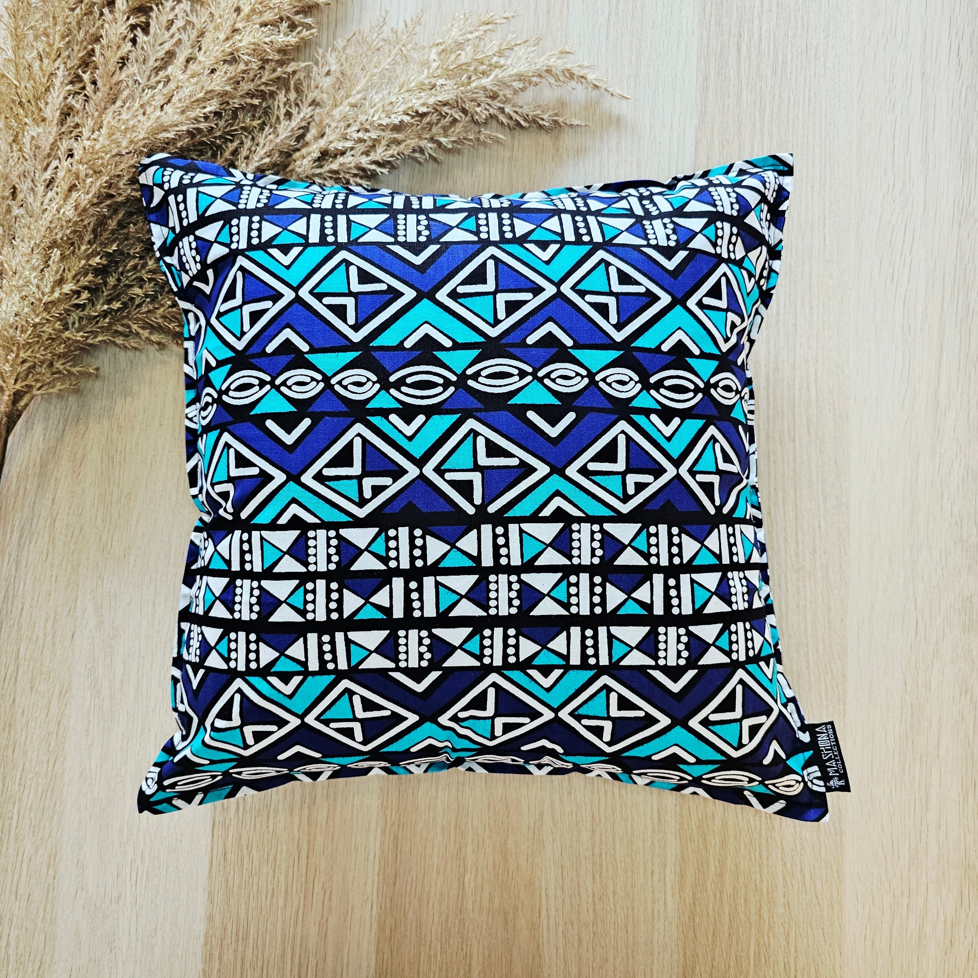 Set of 2 | 4 Cushion Covers |40x40cm | 100% Cotton Wax Ankara Fabric-0