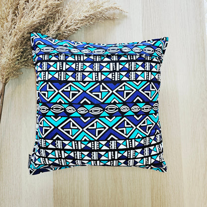 Set of 2 | 4 Cushion Covers |40x40cm | 100% Cotton Wax Ankara Fabric-4
