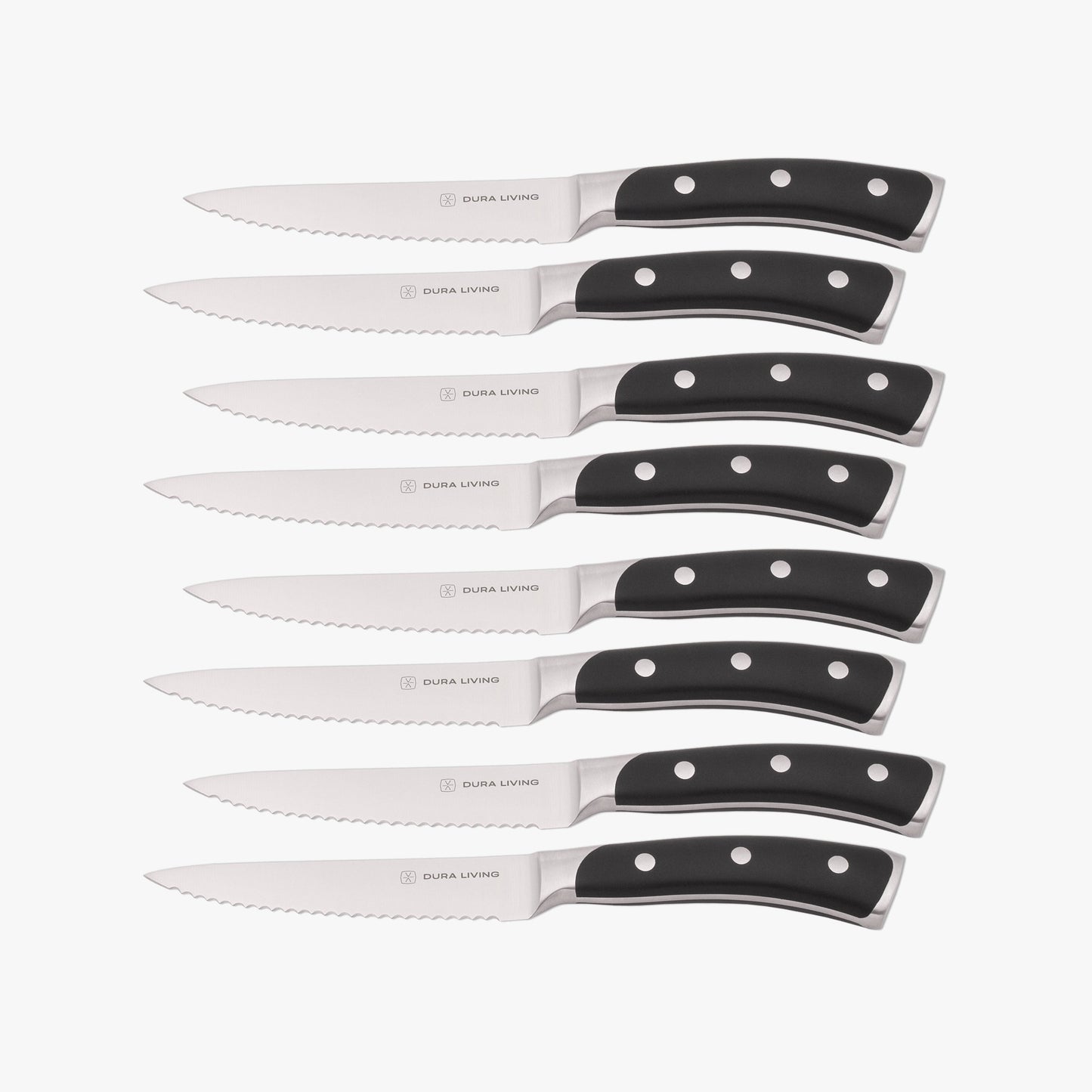 Elite Set of 8 Steak Knives - Black-0
