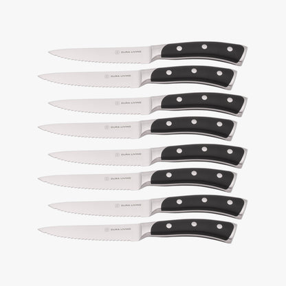 Elite Set of 8 Steak Knives - Black-0