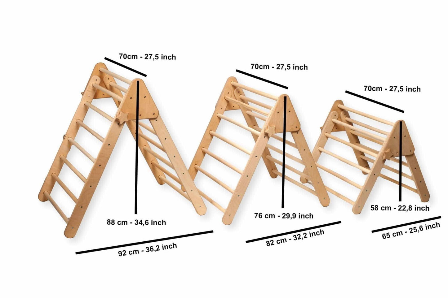 Montessori Triangle Climber Set / 3 size-2