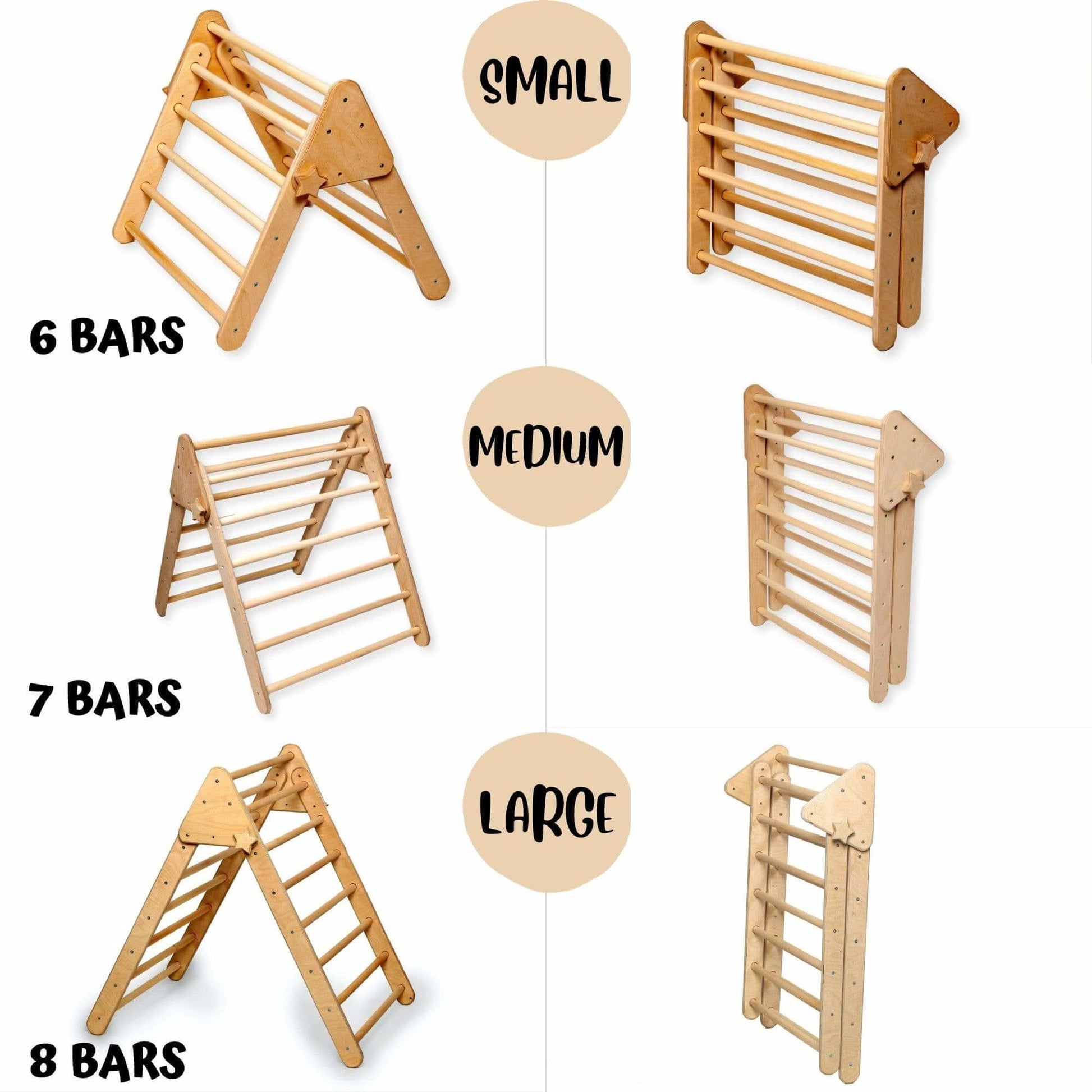Montessori Triangle Climber Set / 3 size-1