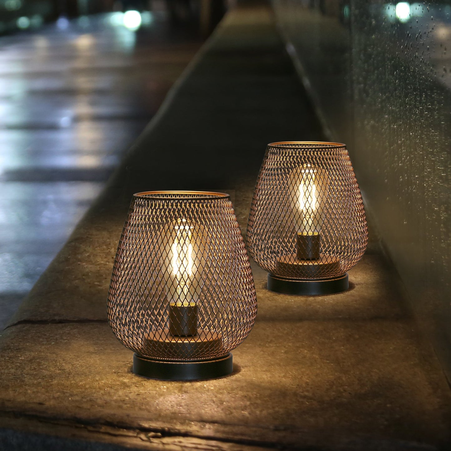 6.7" Tall Battery Powered Outdoor Table Lamp-1