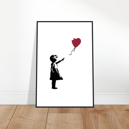 Banksy the Girl with a Red Balloon artwork poster-1