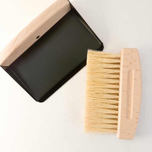 Magnetic Hand Broom & Dustpan Set with Natural Sisal Bristles-0