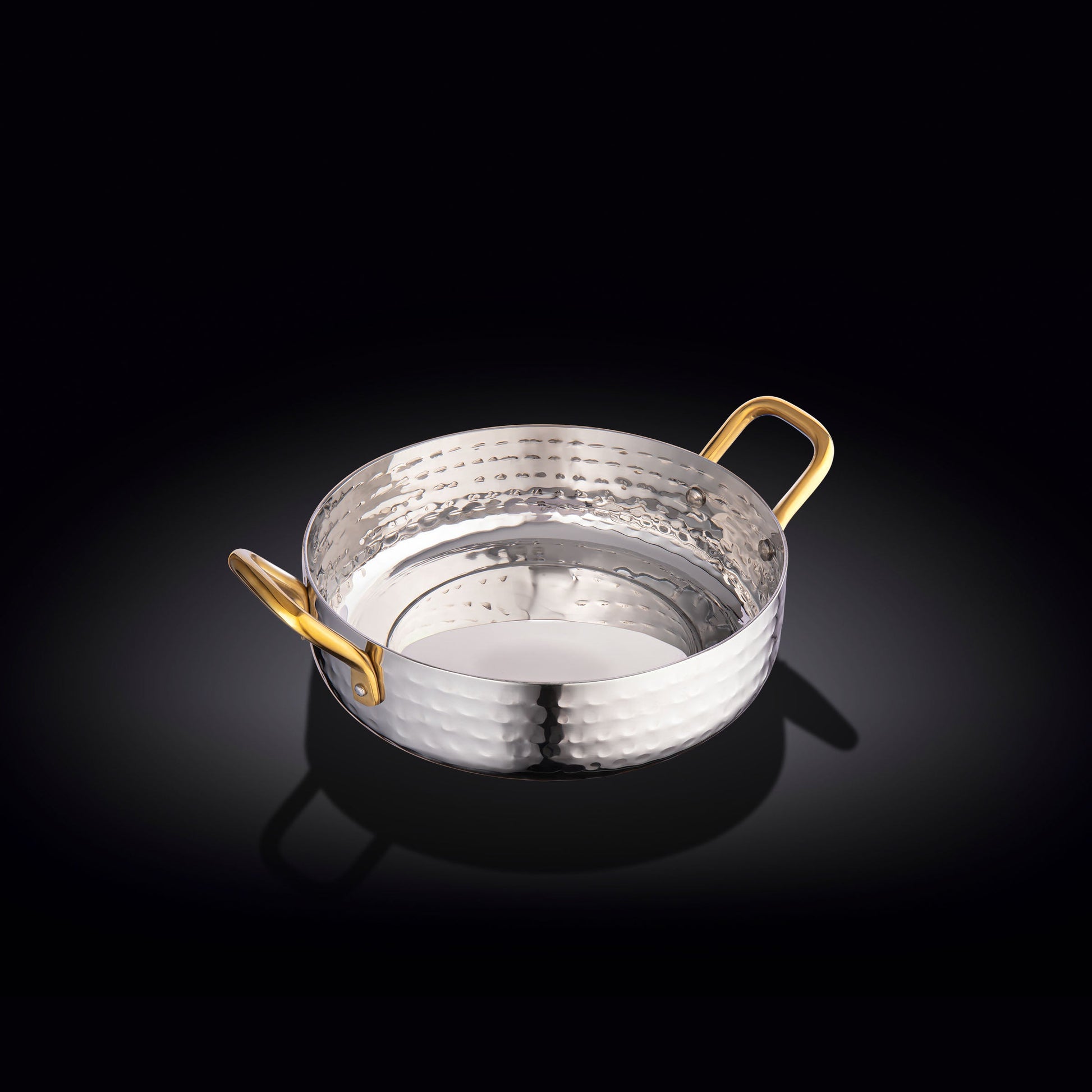 Wilmax Round Fry Pan With 2 Side Gold Handles 5.5" X 1.5" | 14 X 3.8 Cm SKU: Wl‑554102/S-0
