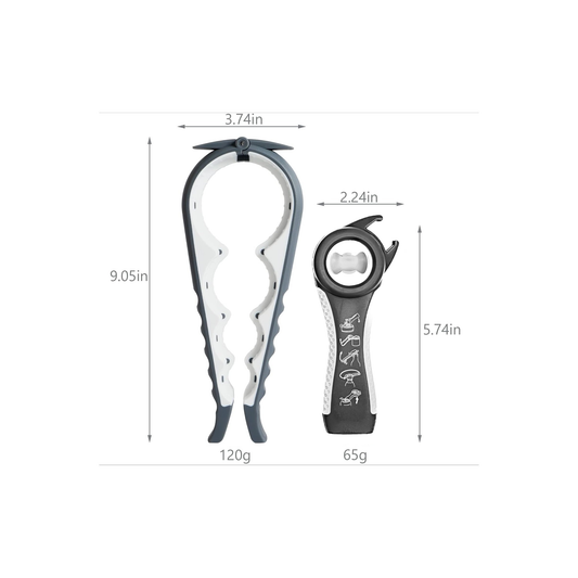 UNIVERSAL BOTTLE AND JAR OPENER SET- GREY-1