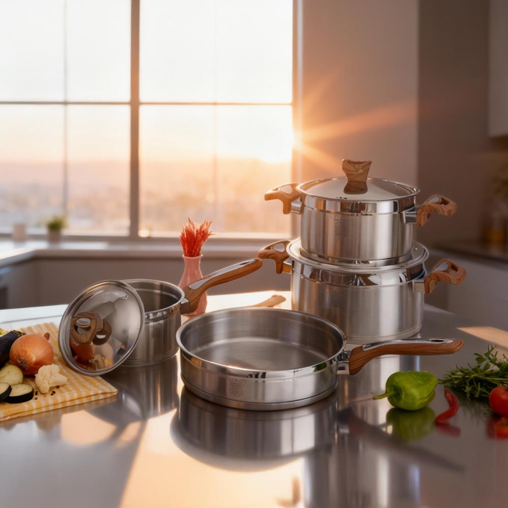 Serenk Definition Stainless Steel 7 Pieces Cookware Set-2