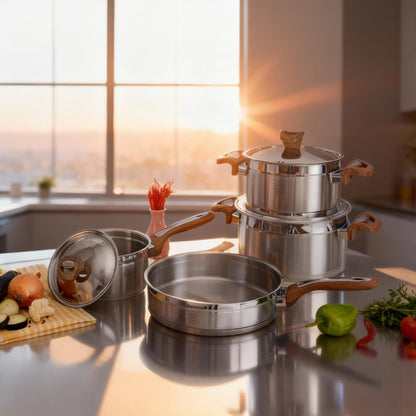 Serenk Definition Stainless Steel 7 Pieces Cookware Set-2