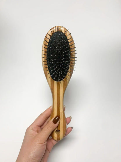 Bamboo Pet Brush with Sisal and Steel Bristles – Eco-Friendly Grooming-1
