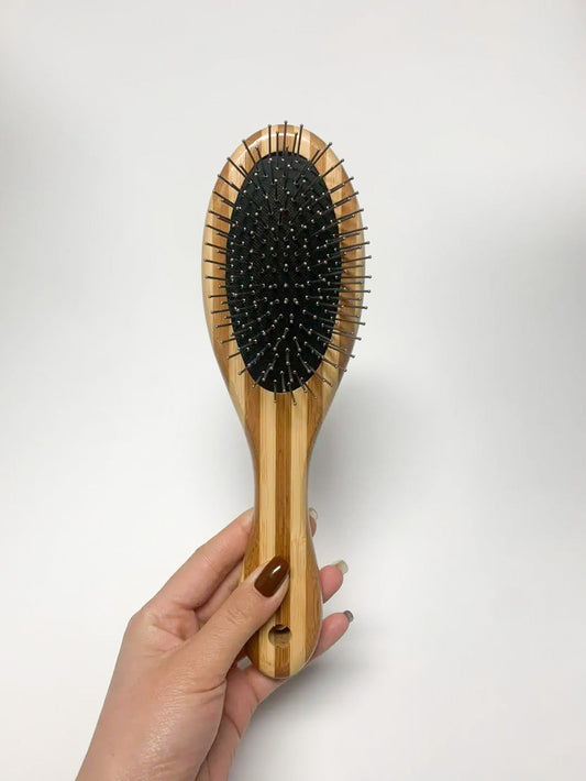 Bamboo Pet Brush with Sisal and Steel Bristles – Eco-Friendly Grooming-1