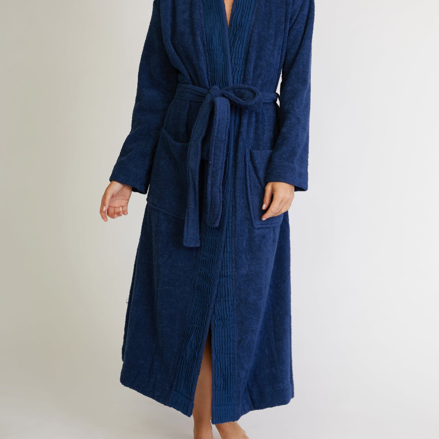 Turkish Cotton Bathrobe – Pleated