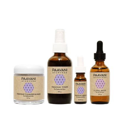 Tridoshic Skincare Ritual | Ayurvedic Set for Balanced & Combination Skin-0