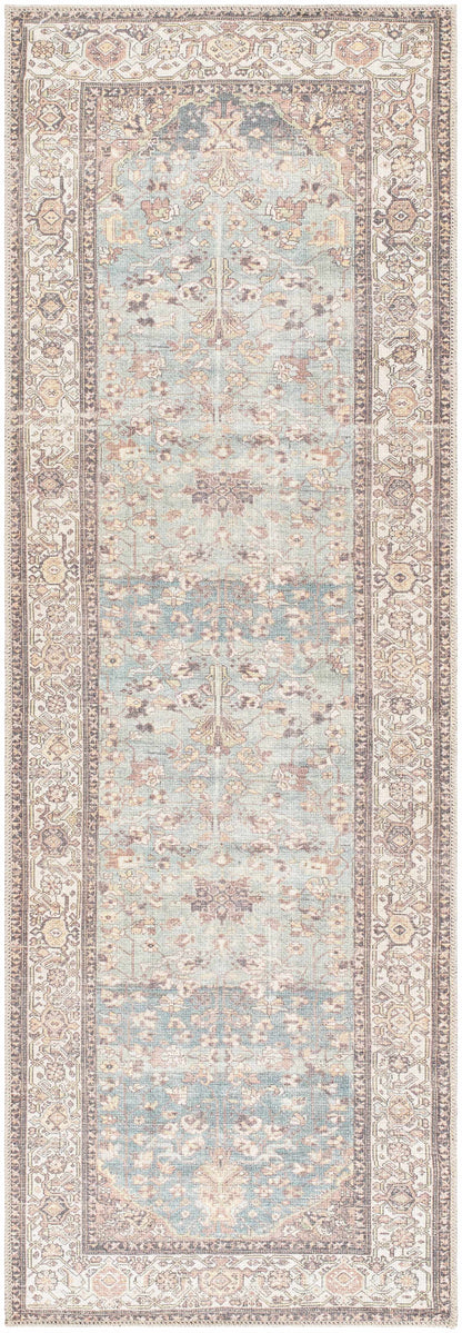 Bahram Vintage Flat Pile Washable Rug-5
