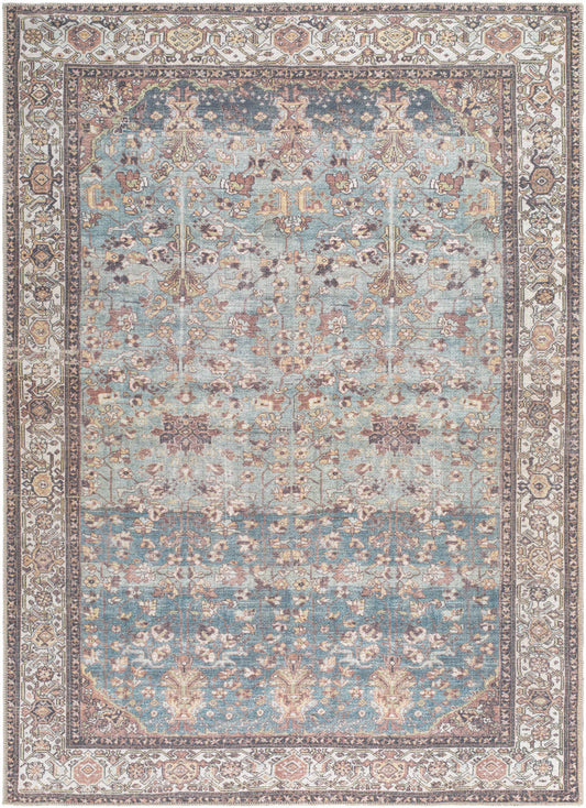 Bahram Vintage Flat Pile Washable Rug-0