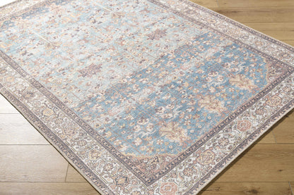 Bahram Vintage Flat Pile Washable Rug-2