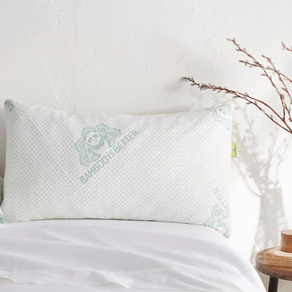 White Bamboo Pillow Set – Essentials (Adjustable Fill, Cooling, Queen/King)