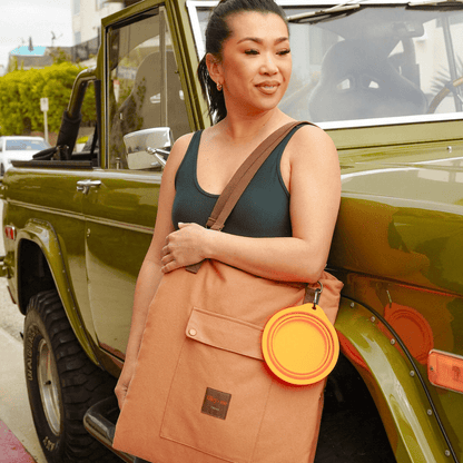Neutral Canvas Travel Mat – Convertible (20×38, Foldable Carry Design)