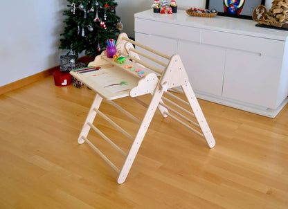 Montessori Climbing Triangle with Table and Chair-8