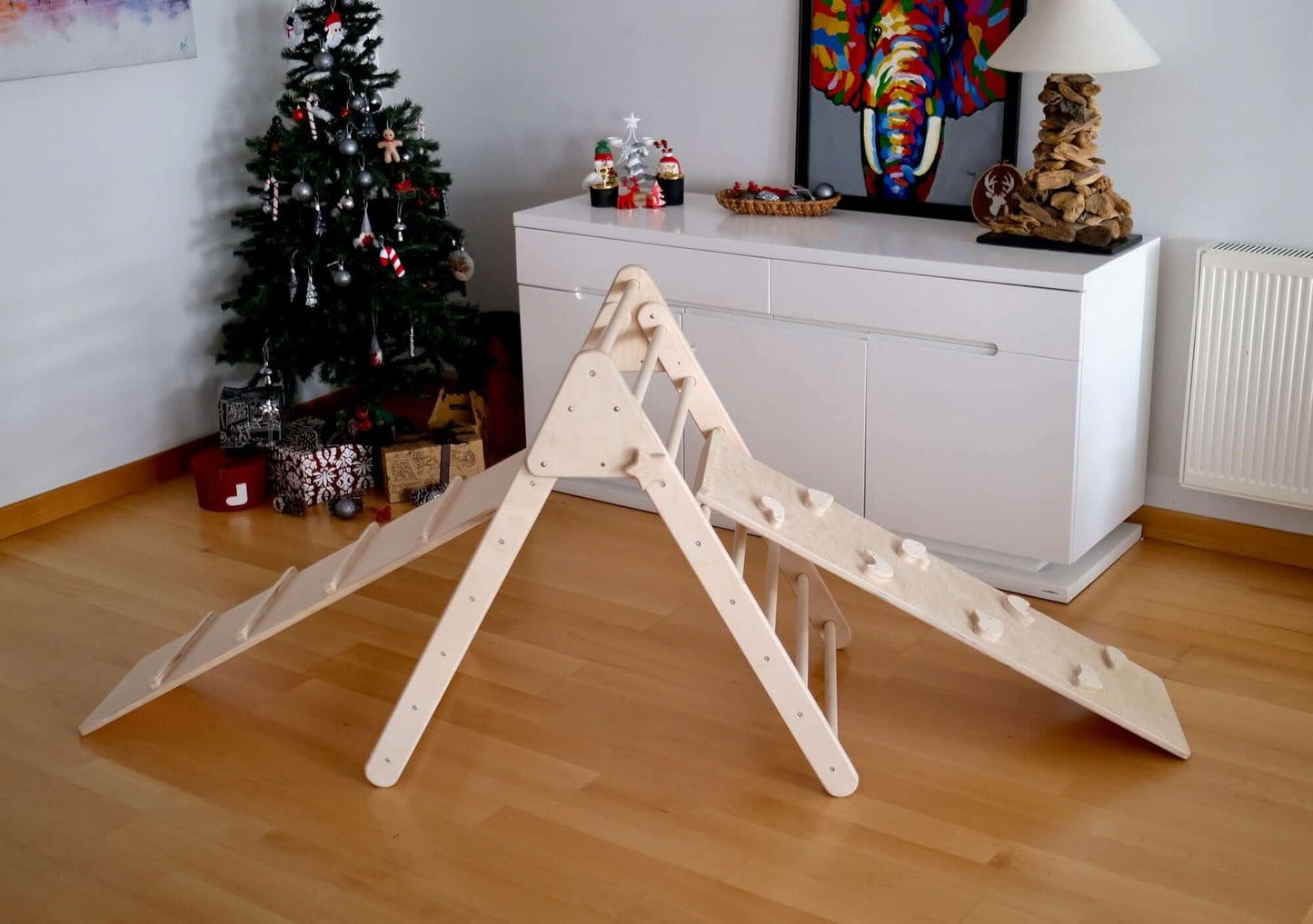 Montessori Climbing Triangle with Table and Chair-7