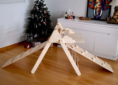 Montessori Climbing Triangle with Table and Chair-9