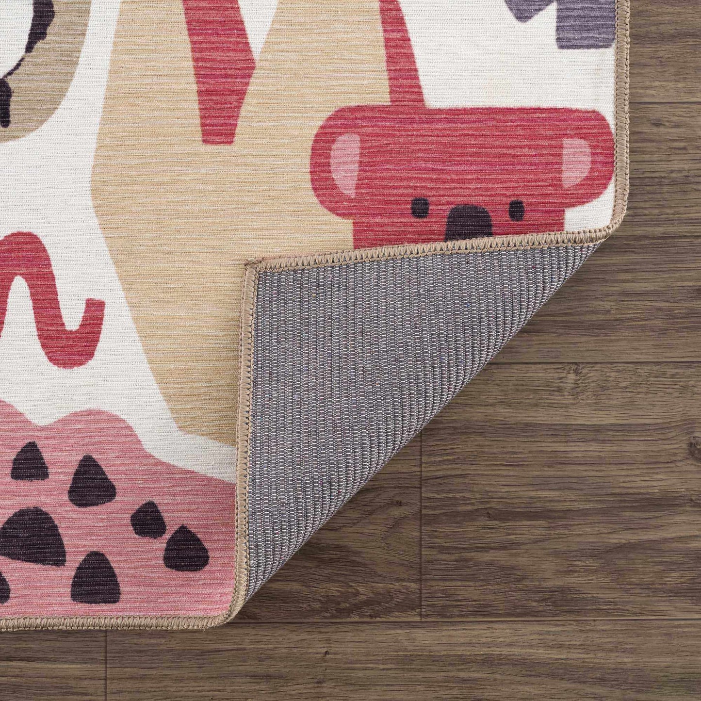 Natal Animal Print Washable Kids Rug - Clearance-2