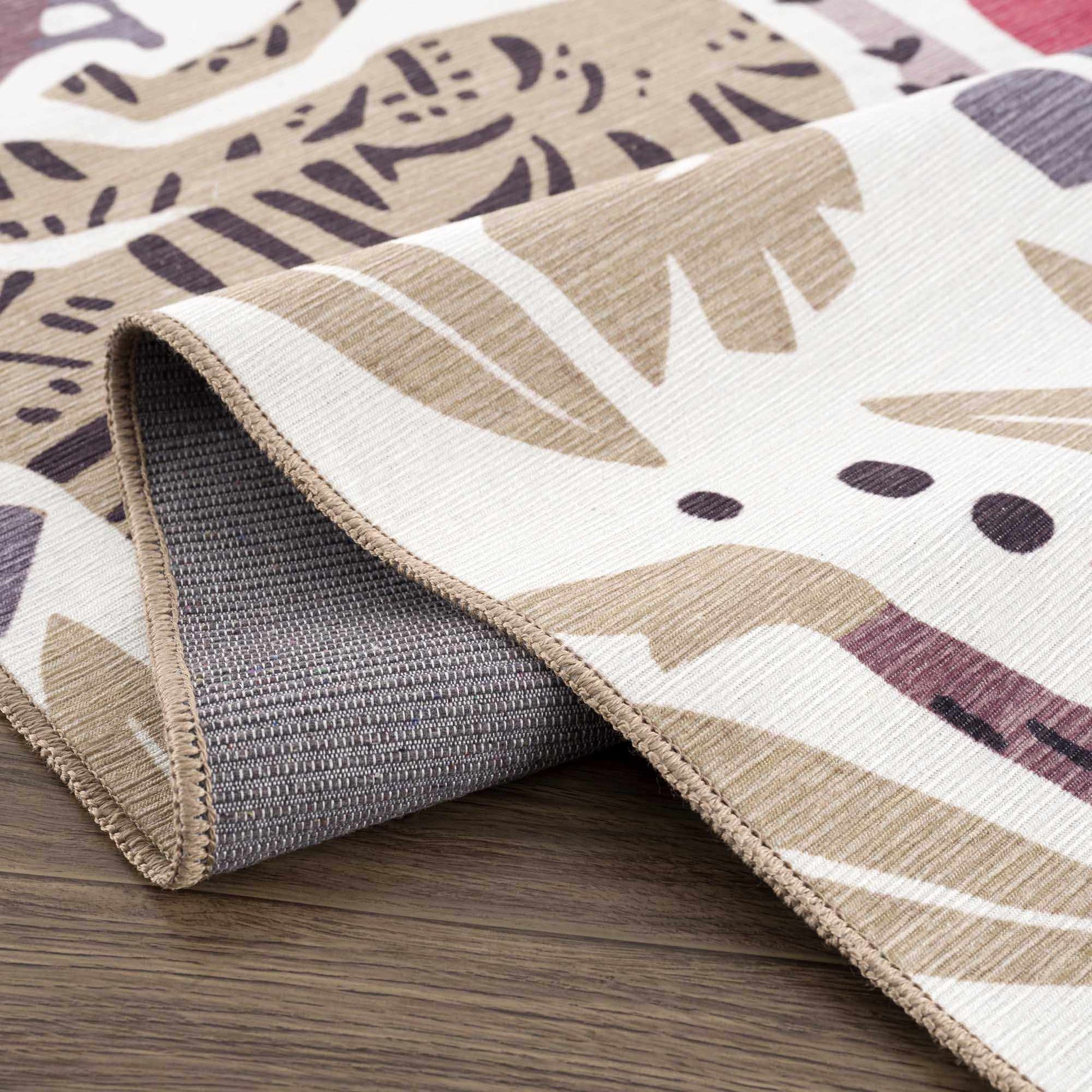 Natal Animal Print Washable Kids Rug - Clearance-4