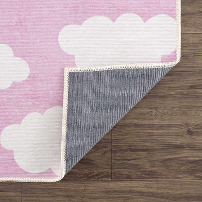 Nizar Pink Cloud Washable Kids Rug - Clearance-3