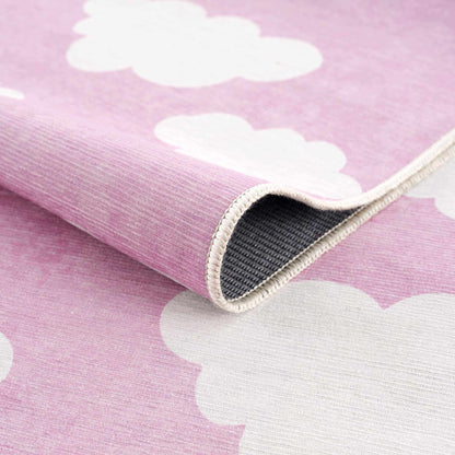 Nizar Pink Cloud Washable Kids Rug - Clearance-4