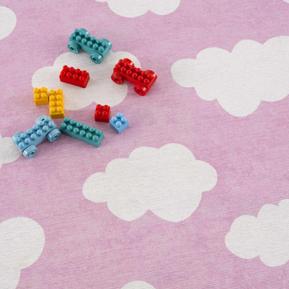 Nizar Pink Cloud Washable Kids Rug - Clearance-2