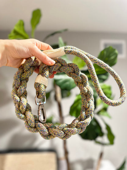New: Handcrafted Olive Dog Leash | Sustainable | Stylish-3